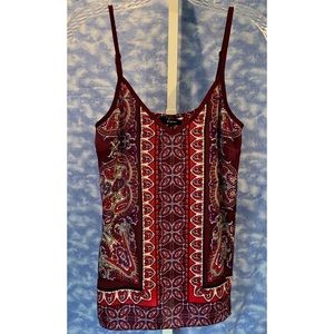 New! Express silky camisole in mixed print, Sz S